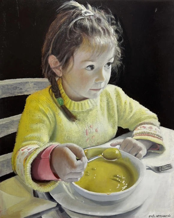Girl Eating Soup